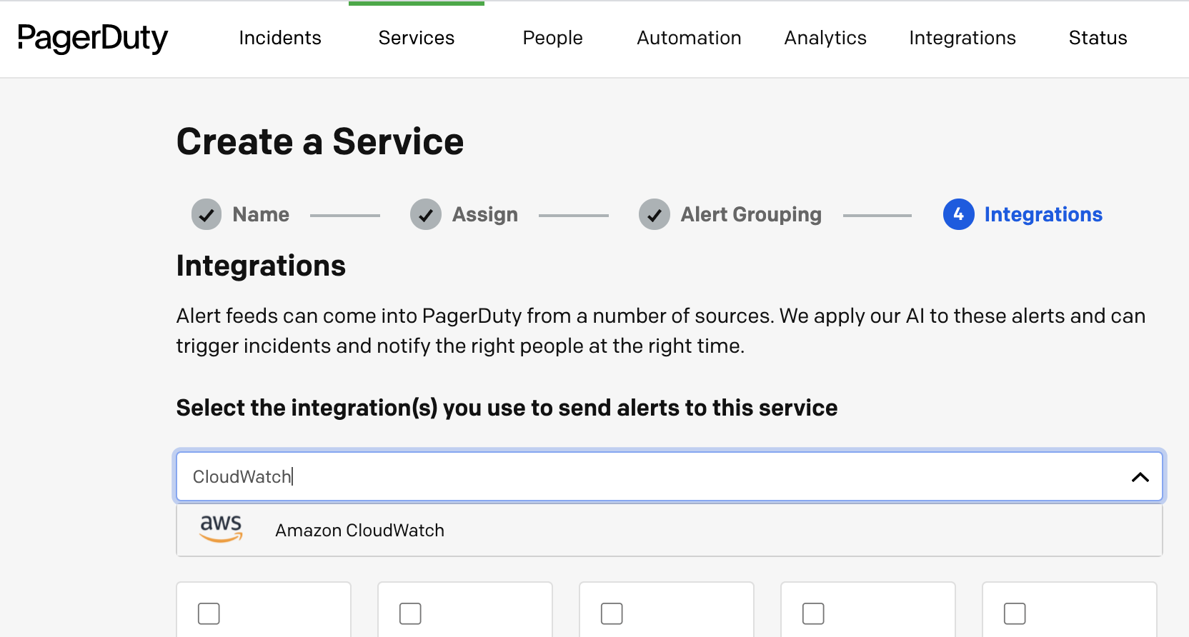 Add a CloudWatch Integration